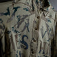 "HERMES" Natural animal pattern oversized silk shirt