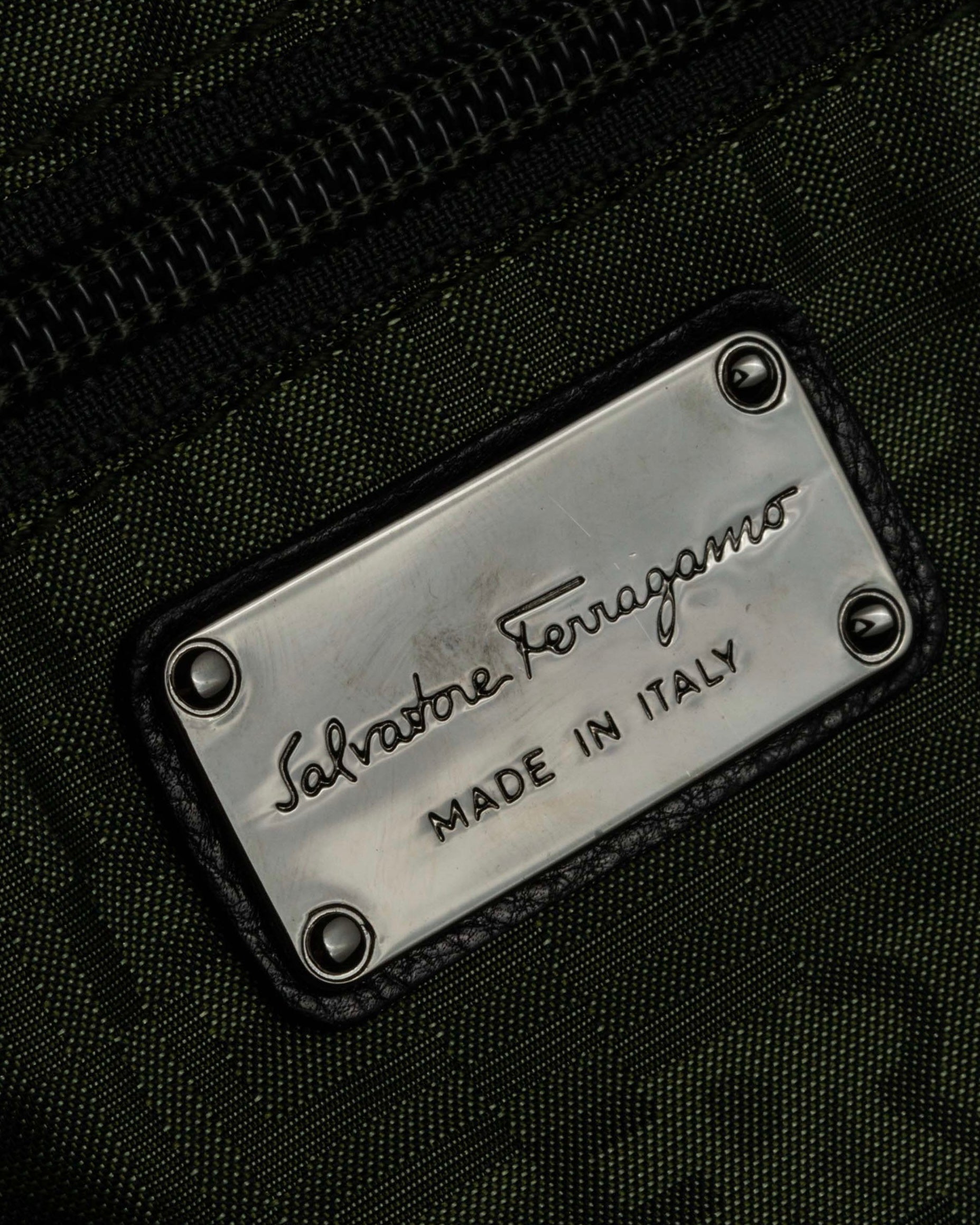 "Salvatore Ferragamo" Draping design lace-up detail leather bag