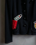 "MOSCHINO" Object sewn design tweed jacket