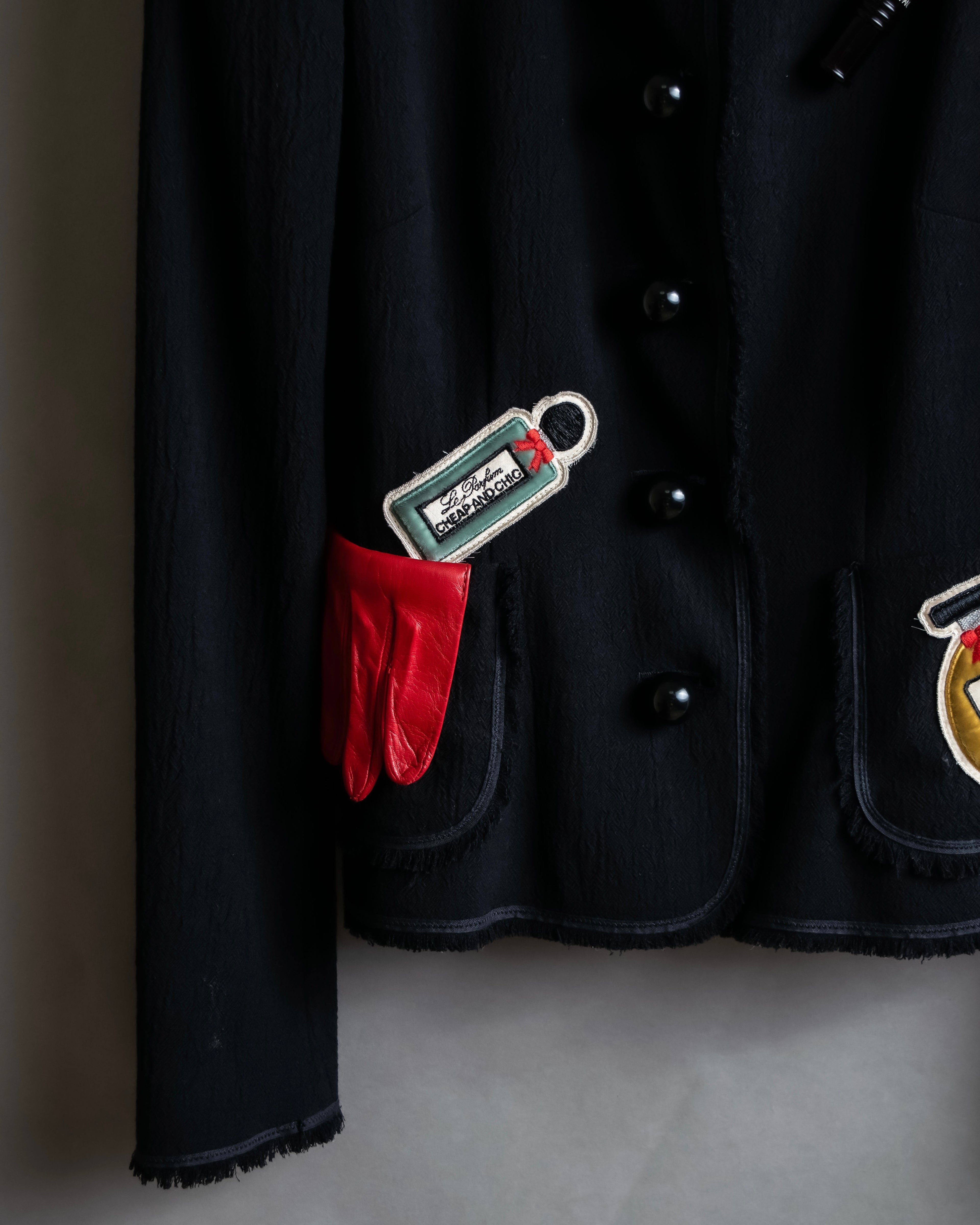 "MOSCHINO" Object sewn design tweed jacket