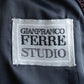 "GIANERANCO FERRE" Angora wool blend long chester coat