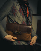 –SPECIAL– "GUCCI" 70's Classic horsebit shoulder bag