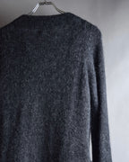 "Y's" 17AW Brushed wool super long knit cardigan