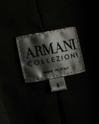 "ARMANI COLLEZIONI" Sharp peak lapel 100% cashmere tailored jacket