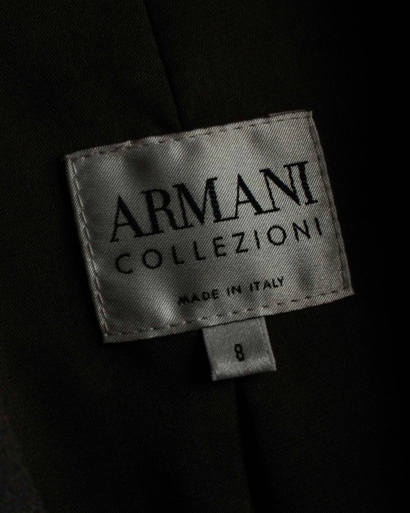 "ARMANI COLLEZIONI" Sharp peak lapel 100% cashmere tailored jacket