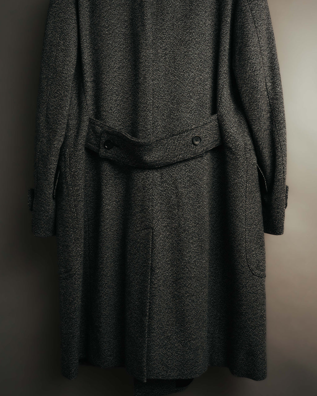-SPECIAL- "GUCCI" 00's-10's Luxurious beaver fur-collar wool overcoat
