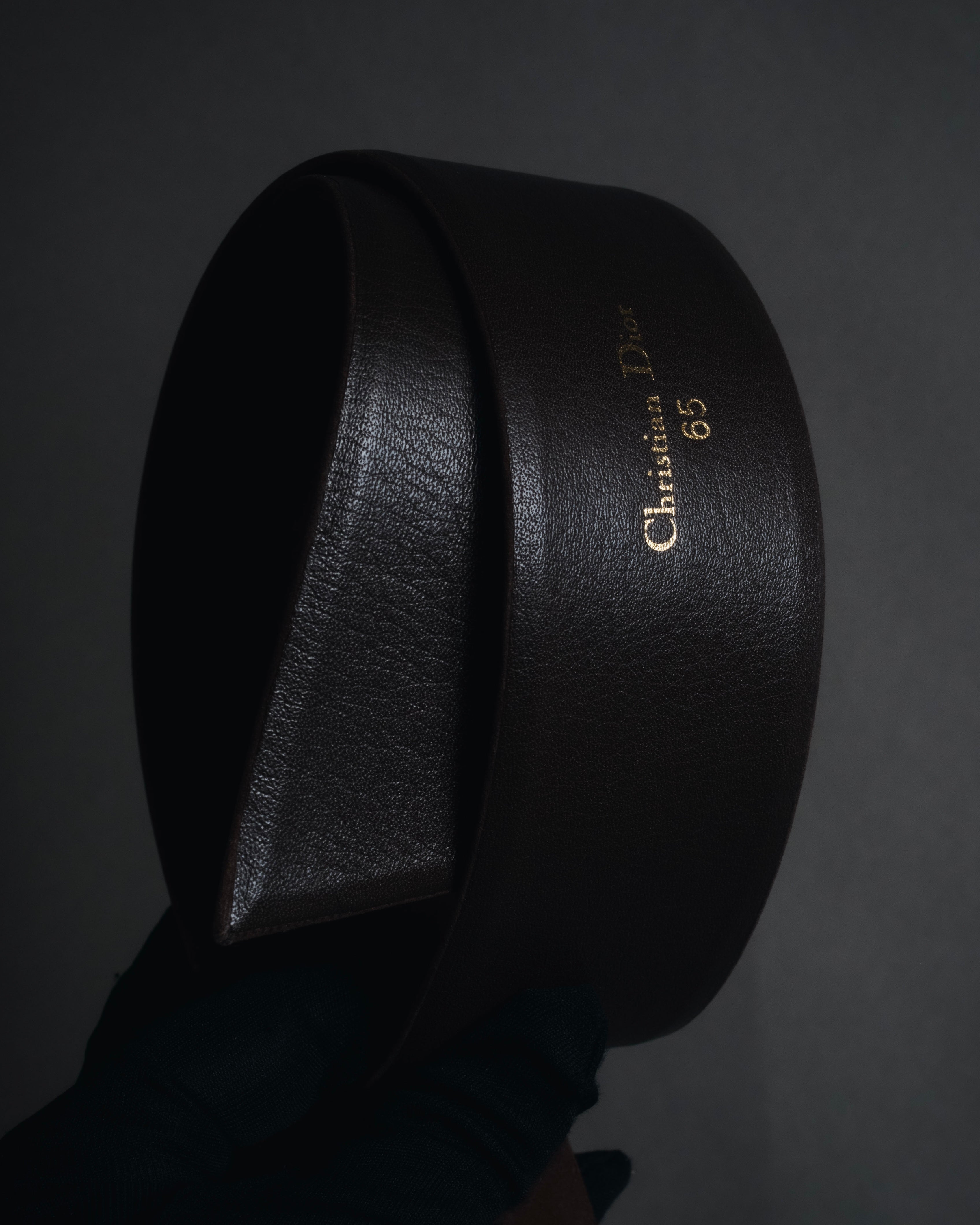 "Christian Dior" Late 80s-Early 90s suede and calf leather wide belt