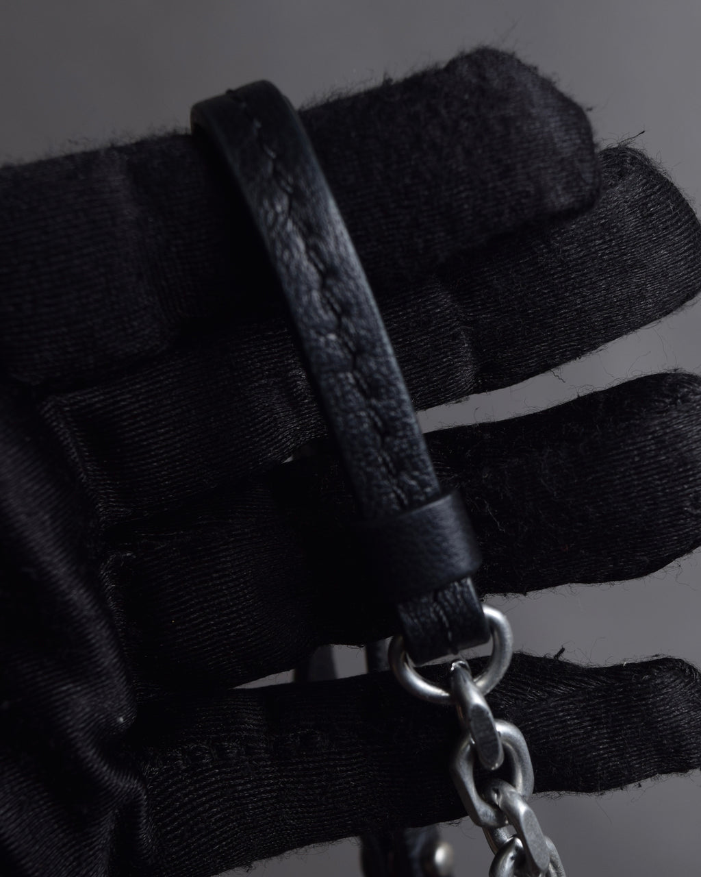 "MAISON MARGIELA" Wig fur design chain shoulder leather bag