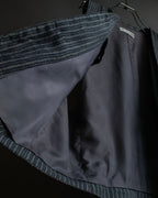 "ISSEY MIYAKE MEN" Random stripe pattern V-neck vest