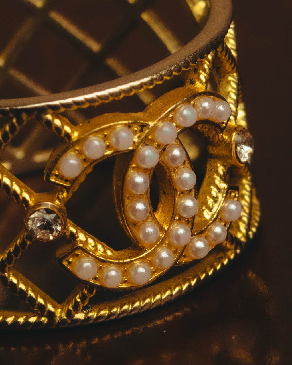 -SPECIAL- “CHANEL“ 2021 AW Pearl quilted CC ring