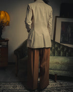 –SPECIAL– "Hermès" 90's-00's Lustrous mohair single-breasted blazer