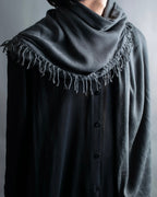 "GUCCI" GG pattern fringe detail scarf