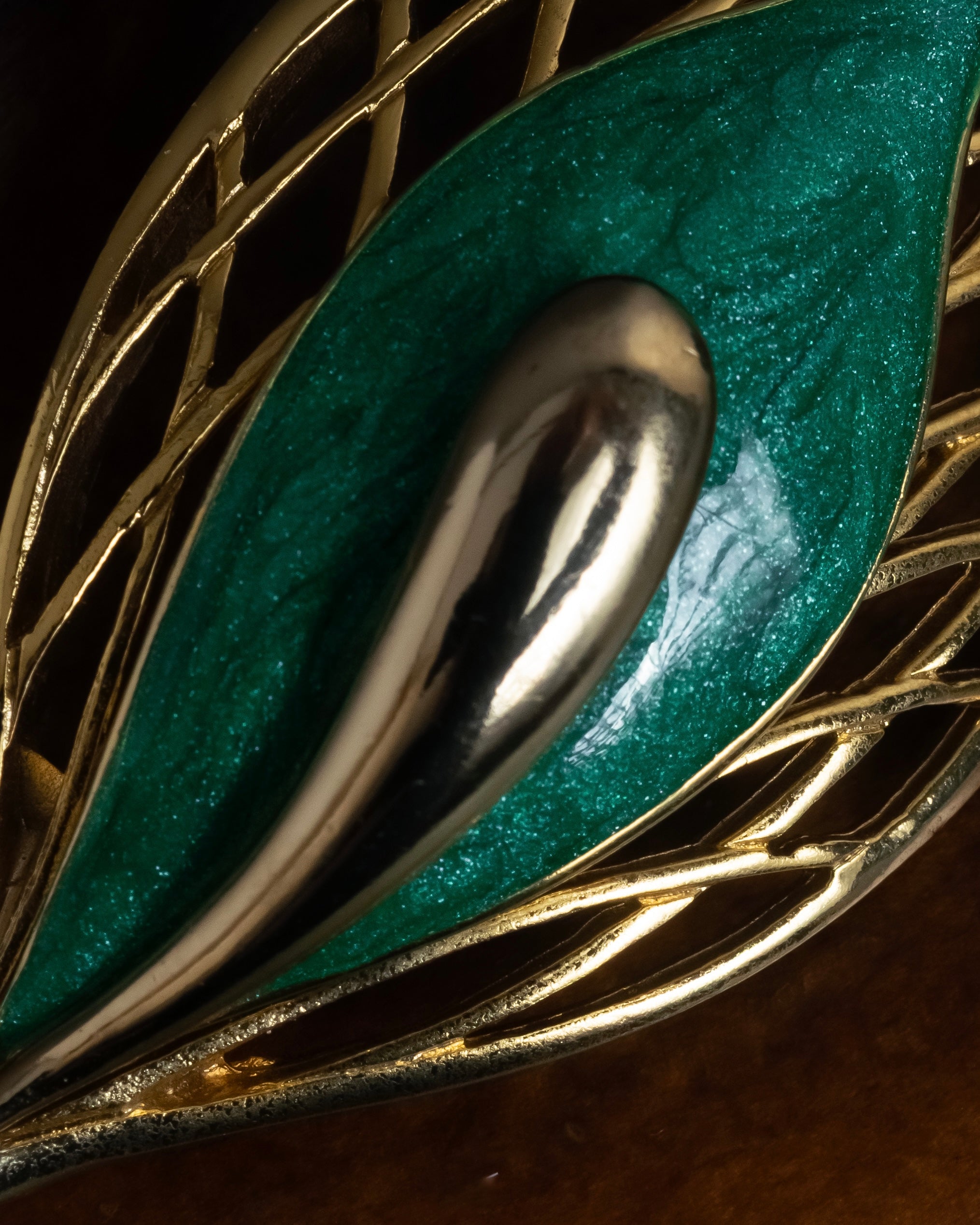 "BALENCIAGA" Floral＆leaf motif brooch set of 2