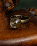 "KENZO" Transparent spherical top design silver 925 ring