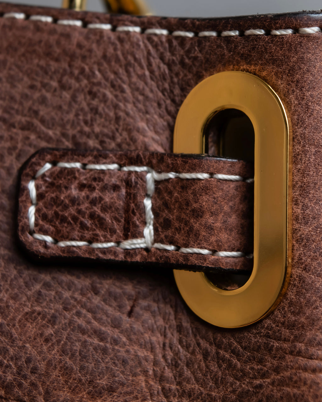 "ADMJ" Leather &amp; canvas combination 2way shoulder bag