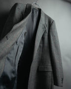 -MOOD MILLÉSIMES- 80’s-90’s Prince of Wales check wool double-breasted setup suit