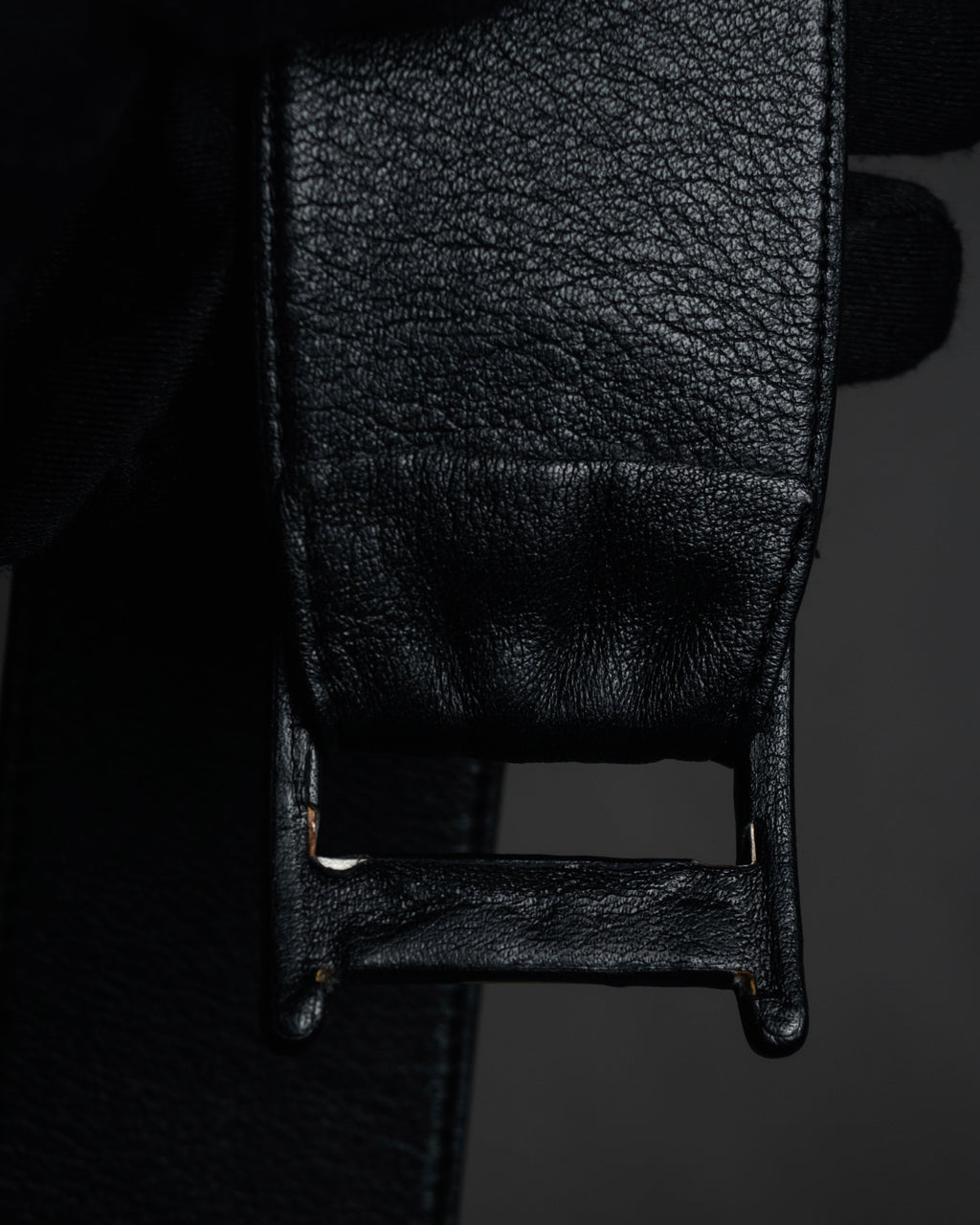 “Christian Dior” 80’s-90’s Leather-wrapped buckle wide belt