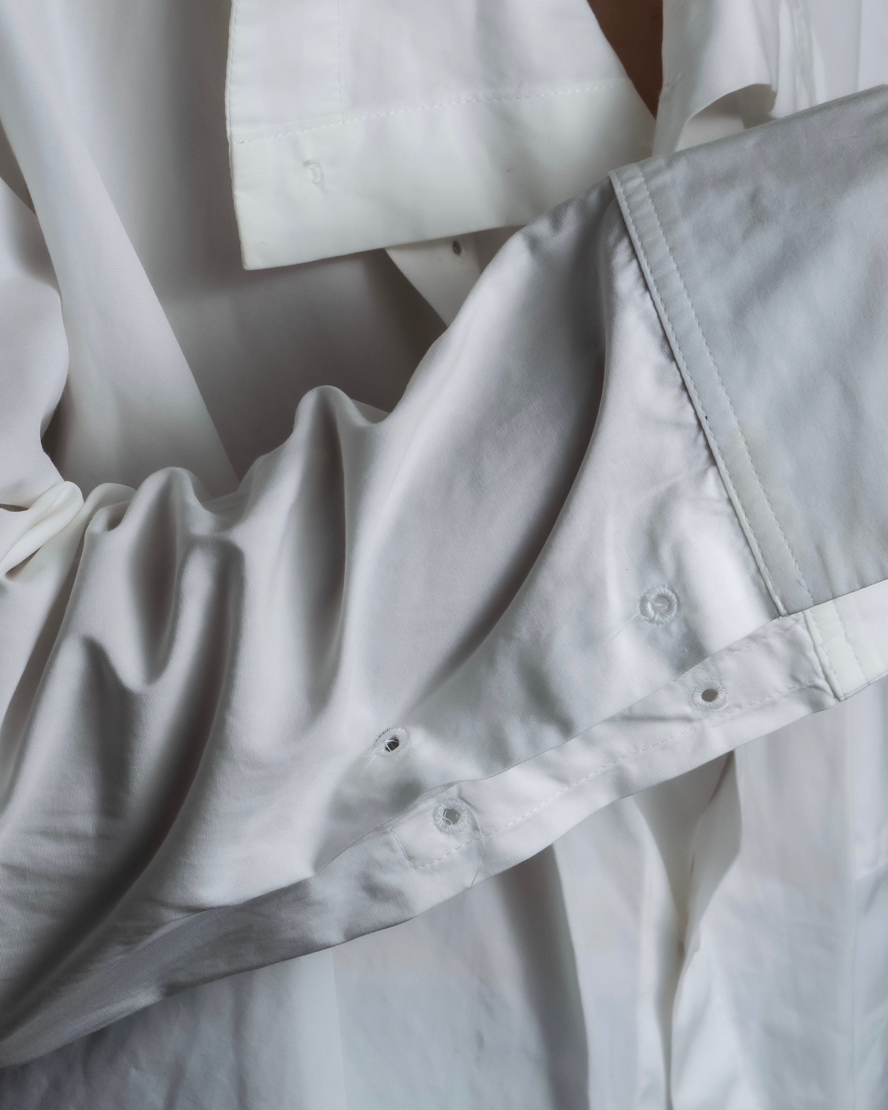 "YOHJI YAMAMOTO" 12SS Folded front panel cotton shirt