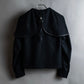 "MM6 MAISON MARGIELA" Wool blend zip up cape collar jacket