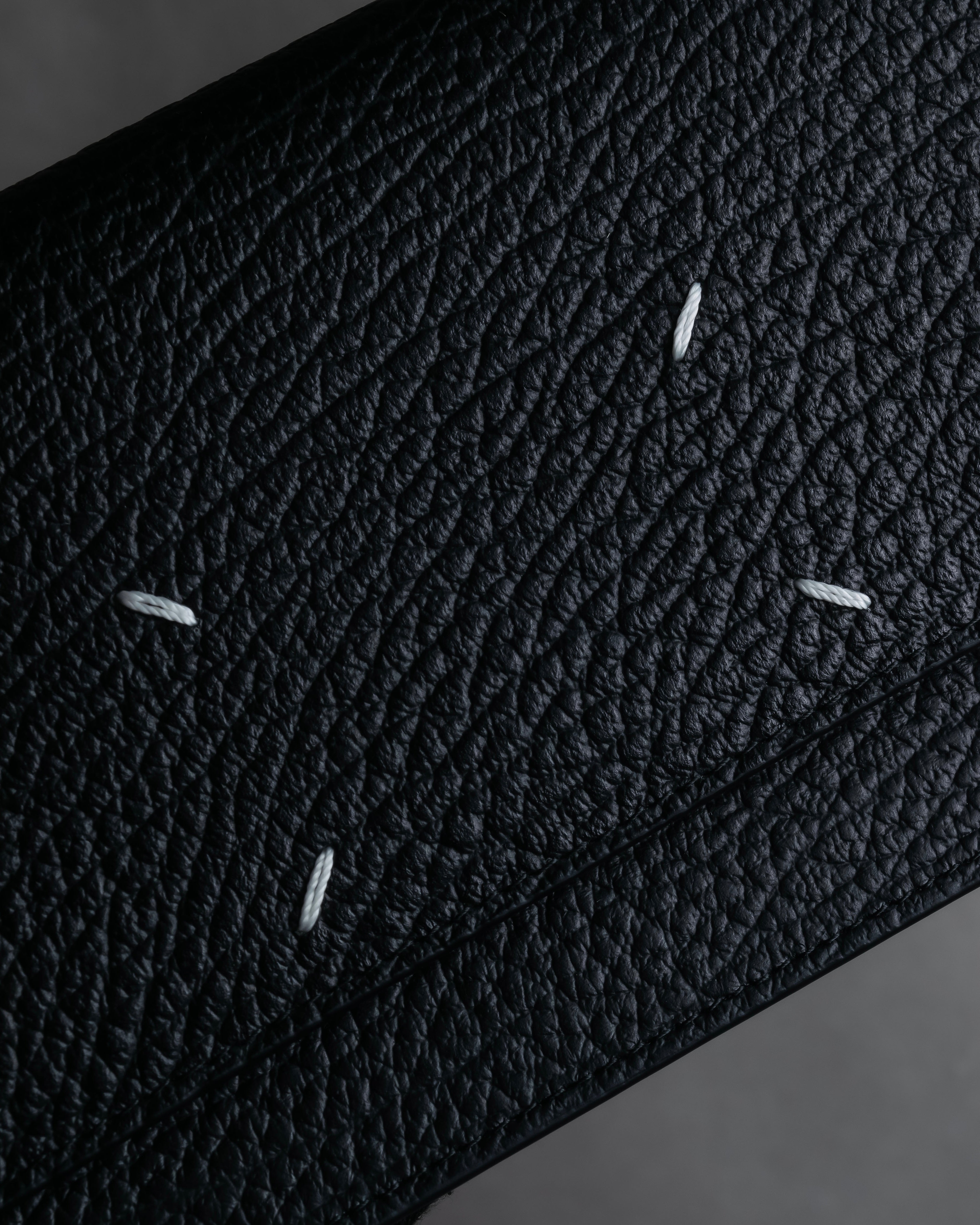 "MAISON MARGIELA" Grained leather chain wallet bag