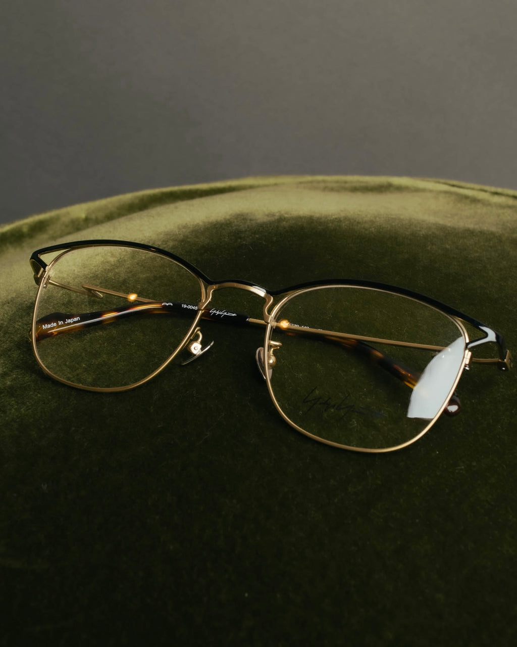 “Yohji Yamamoto” 2019-2021 Y motif browline optical glasse