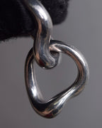 "CHANEL" 90's Organic twist design double ring