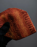 "MOSCHINO" Logo engraved patterned glossy silk necktie