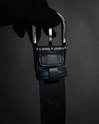 "BOTTEGA VENETA" 2000’s Intrecciato nappa leather grommet belt