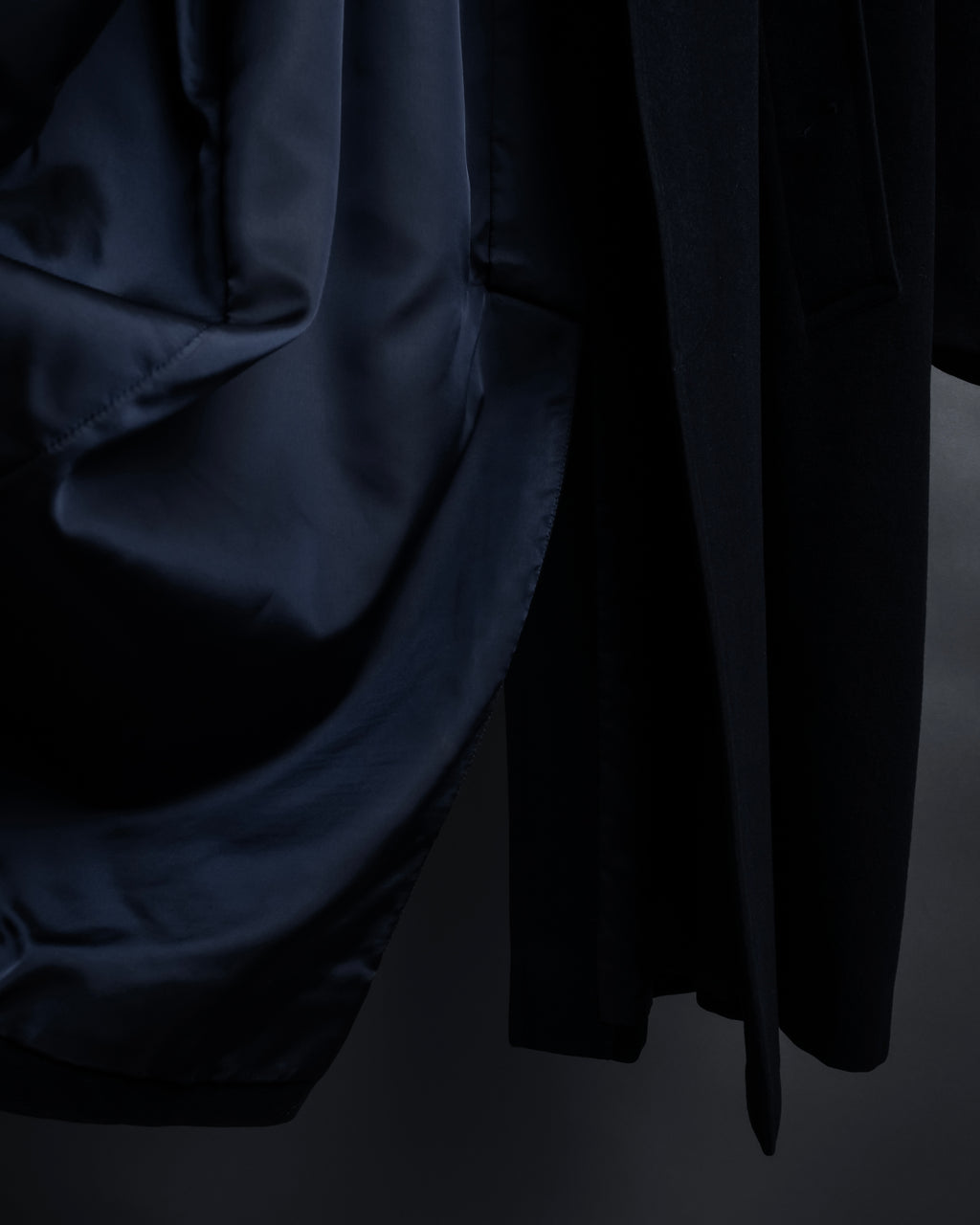 "BURBERRYS" High density wool stand collar coat