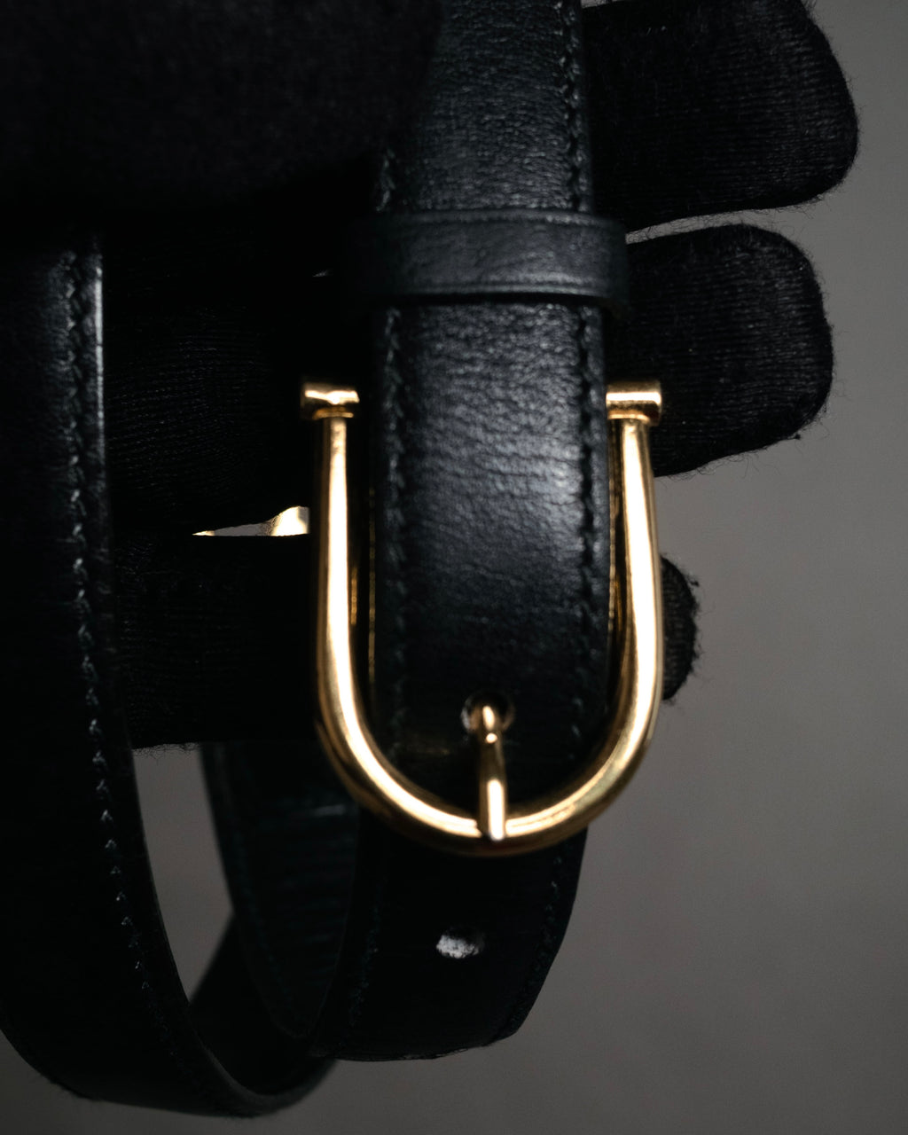 “CELINE” 80’s–90’s Equestrian hardware leather belt