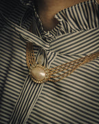 -SPECIAL- “Christian Dior” 80’s-90’s Pearl cabochon multi chain necklace
