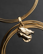 "Dolce & Gabbana" Ultra-thin wire layered gold metal bangle