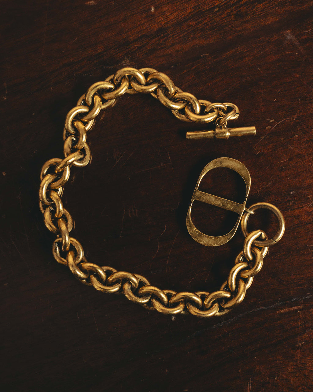 -SPECIAL- “DIOR” 2018-2025 Oversized CD charm chain bracelet
