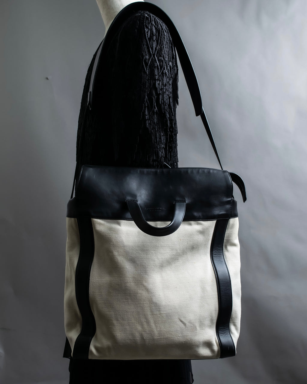 "BOTTEGA VENETA" 19AW Canvas & leather combination 2way bag