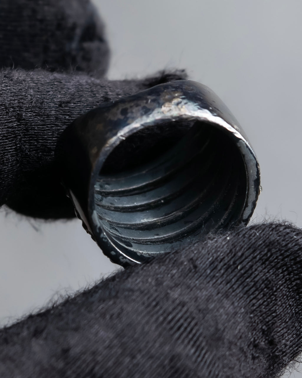 "CHANEL" 97AW Karl Lagerfeld double C logo rhinestone design ring