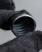 "CHANEL" 97AW Karl Lagerfeld double C logo rhinestone design ring