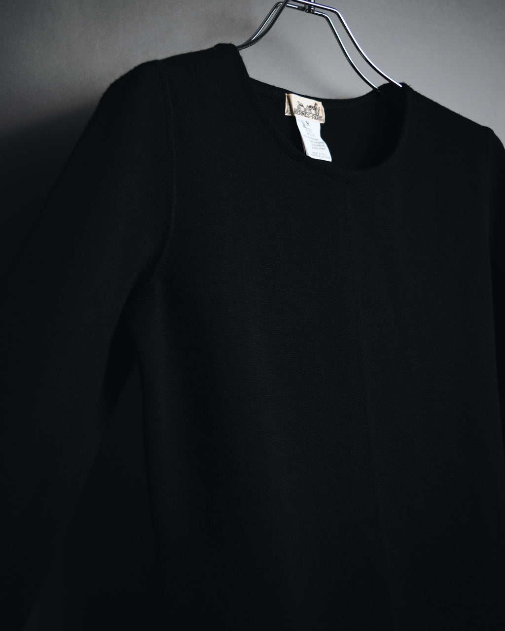 "HERMES" 00’s Minimal wool cashmere crewneck knit