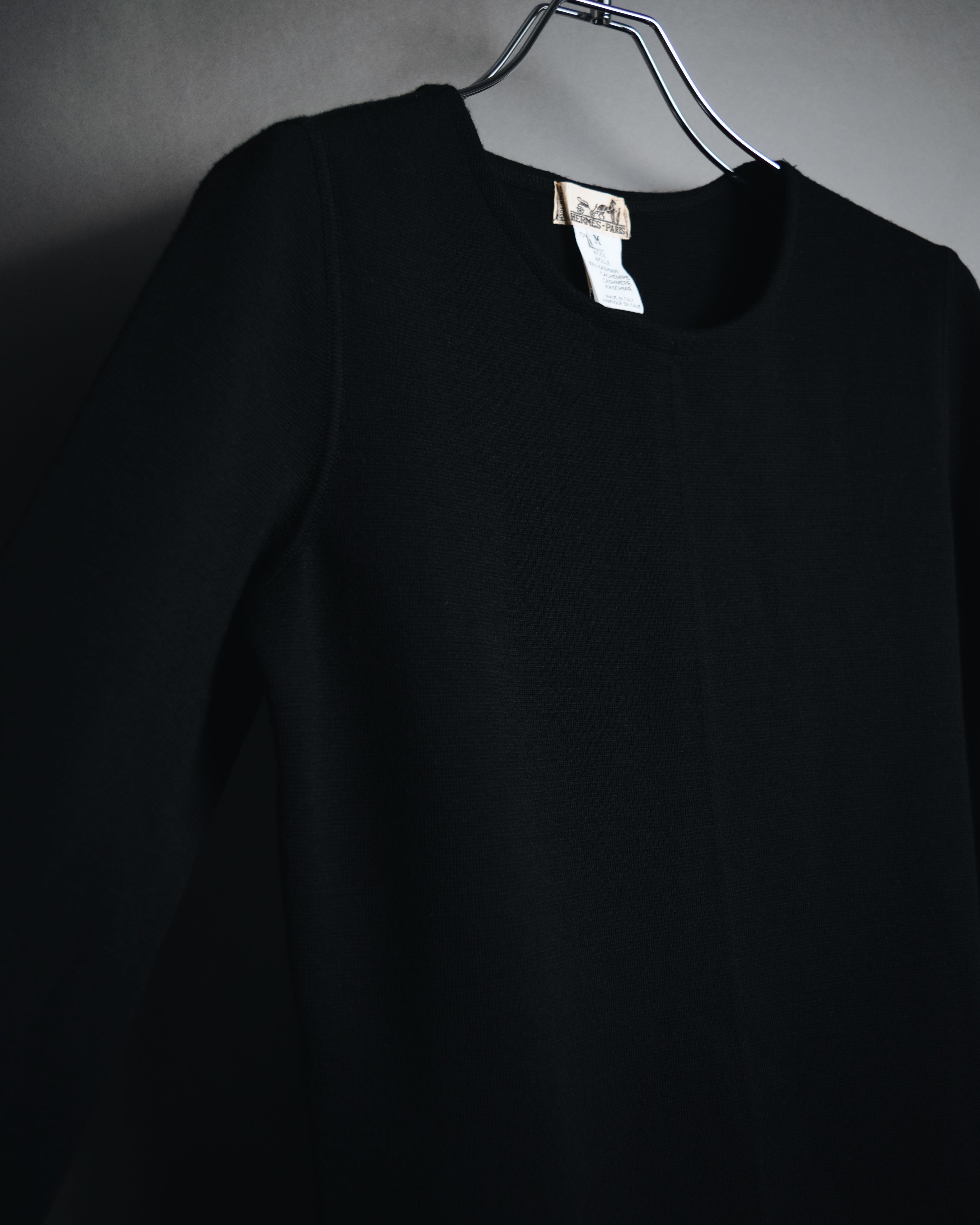 "HERMES" 00’s Minimal wool cashmere crewneck knit