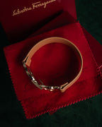 “Salvatore Ferragamo” 2000’s Gancini leather bracelet