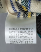 "PINK HOUSE" Tartan check pleated wrap skirt