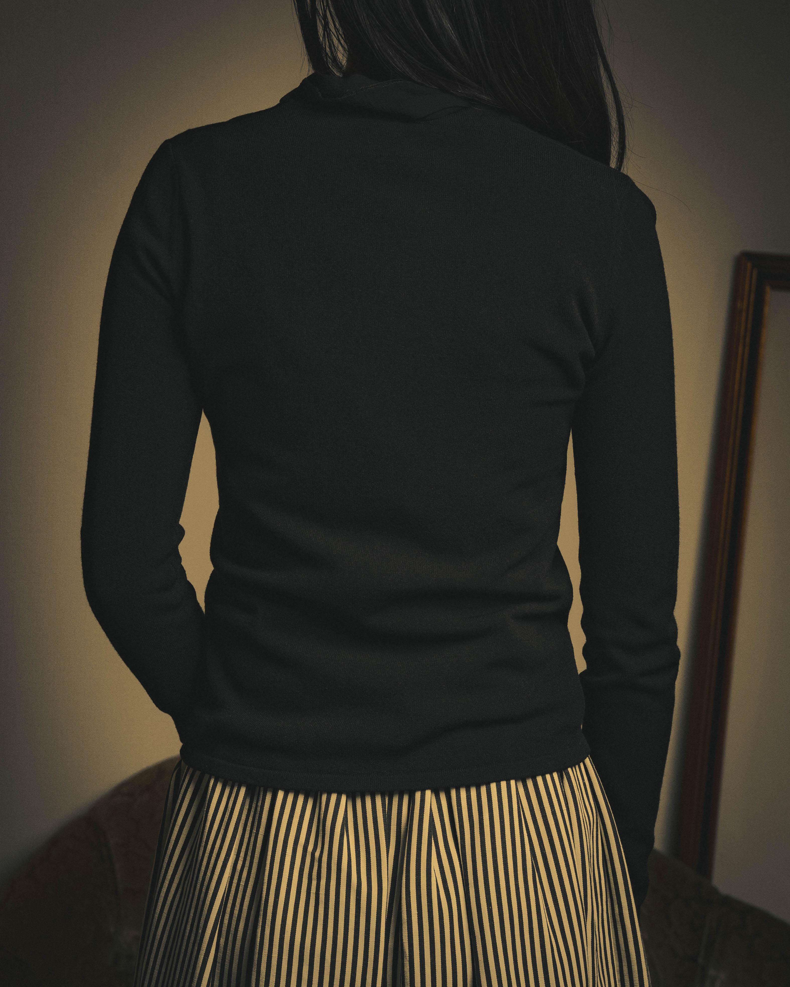 -SPECIAL- "CHANEL" 04AW Sheer bow-tie knit top