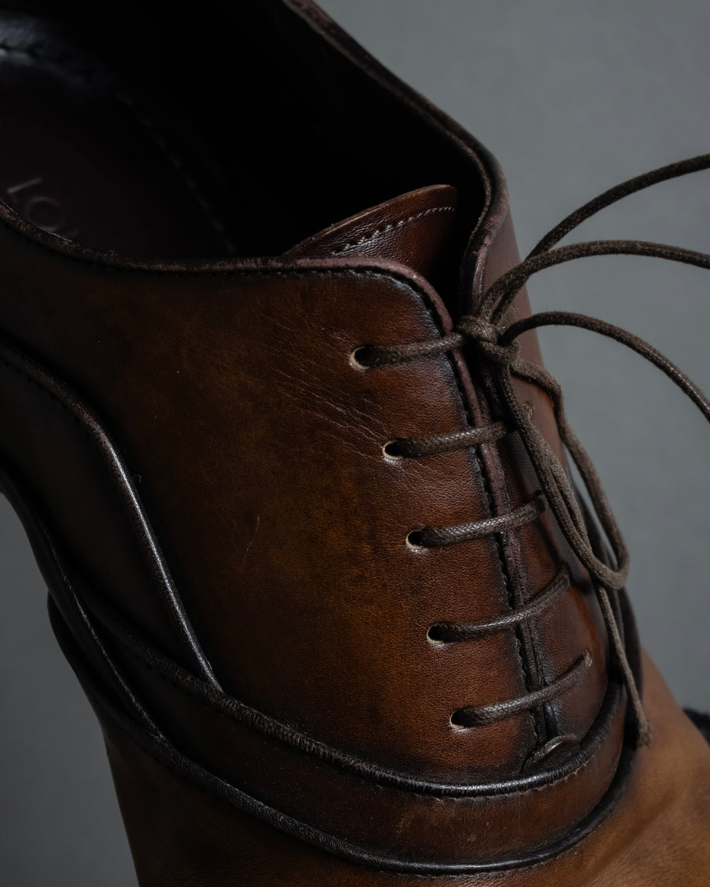 "LOUIS VUITTON" Layered panel design leather shoes