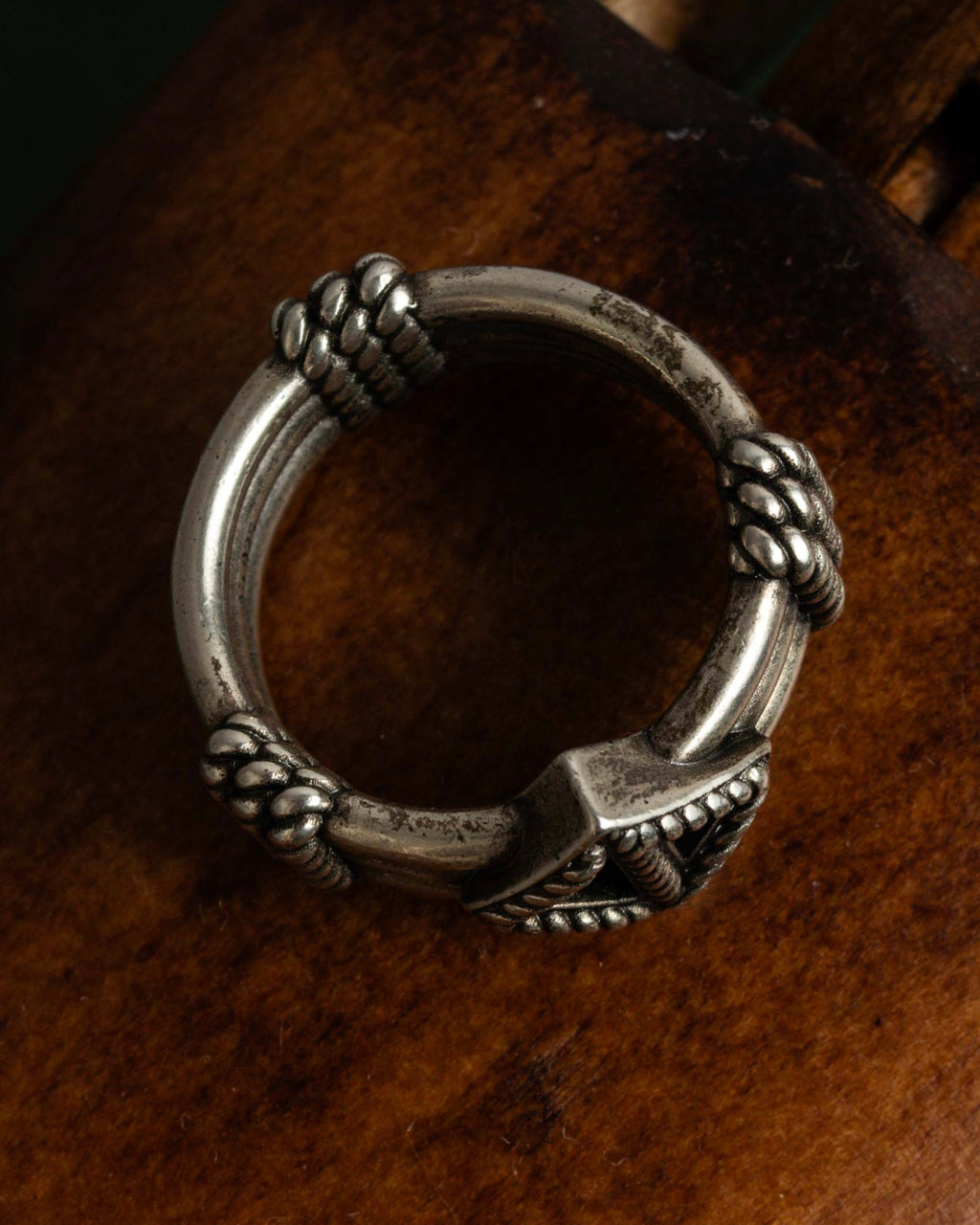 "Christian Dior" Buffalo design silver ring