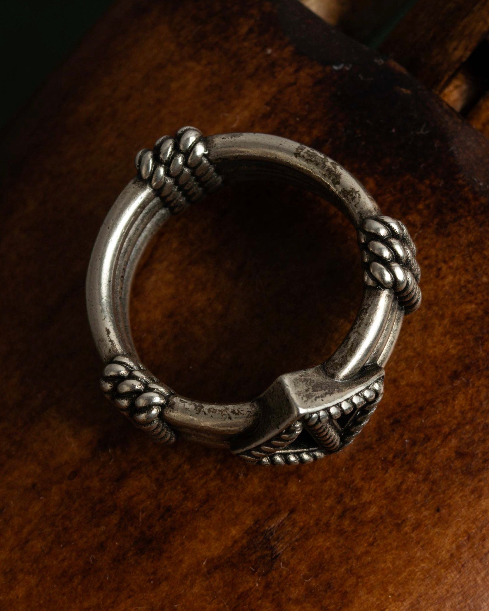 "Christian Dior" Buffalo design silver ring