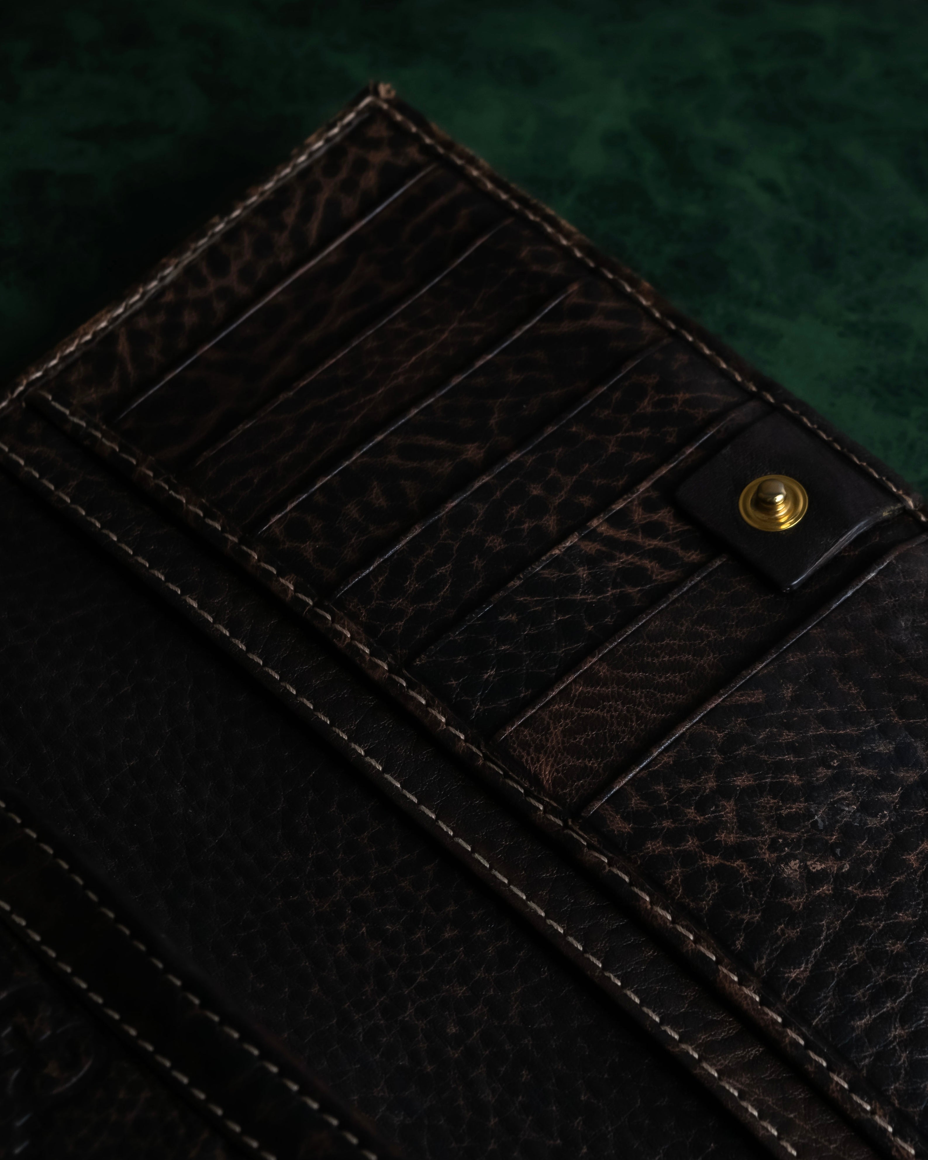 "GUCCI" GG mark embossed leather horsebit long wallet