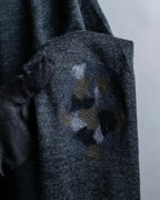 "PRADA" Camouflage pattern V-neck knit