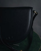 "VALENTINO GARAVANI" 80’s-90’s baroque hardware saddle shoulder bag