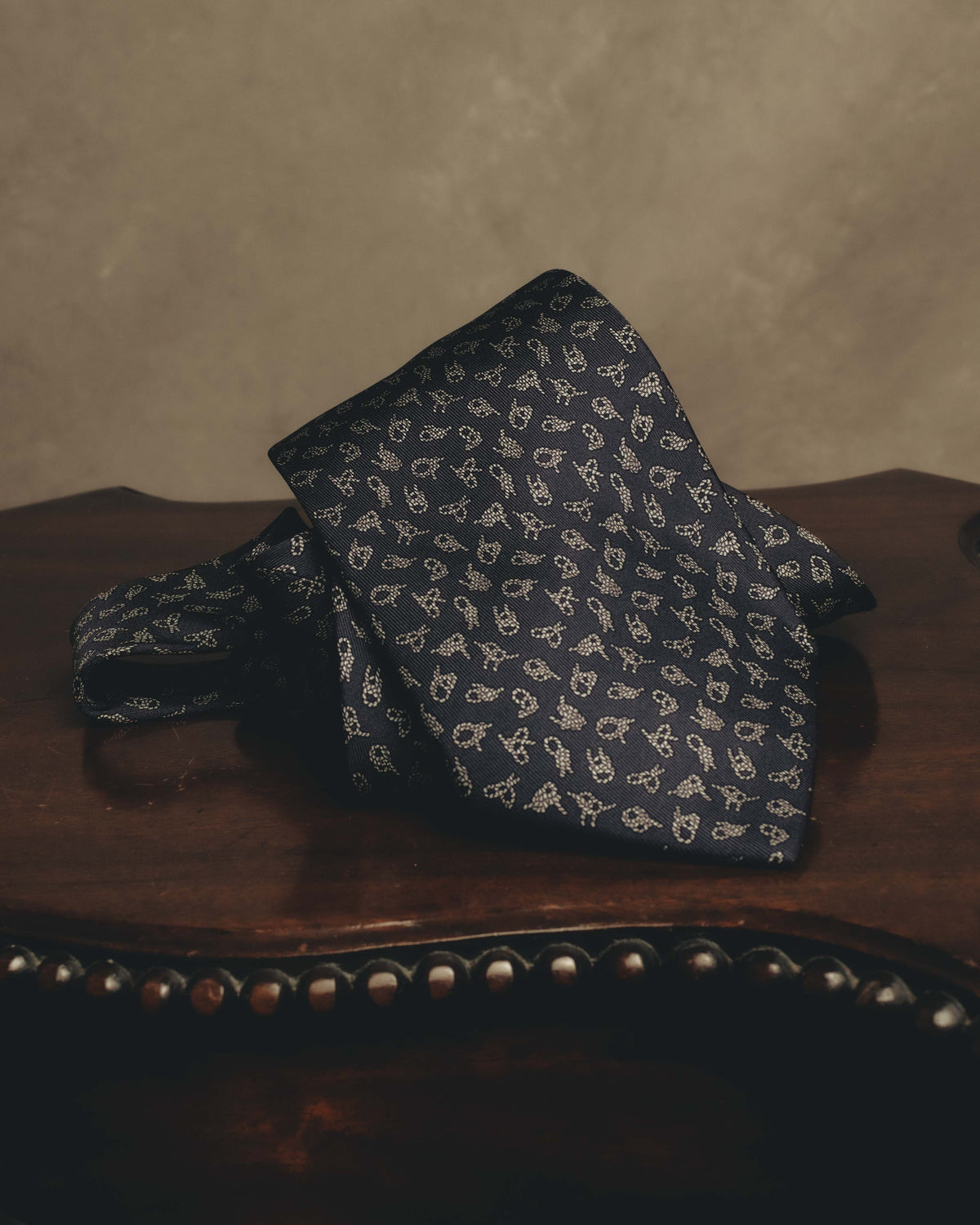 "Hermès" 80's-90's Classic jacquard silk necktie