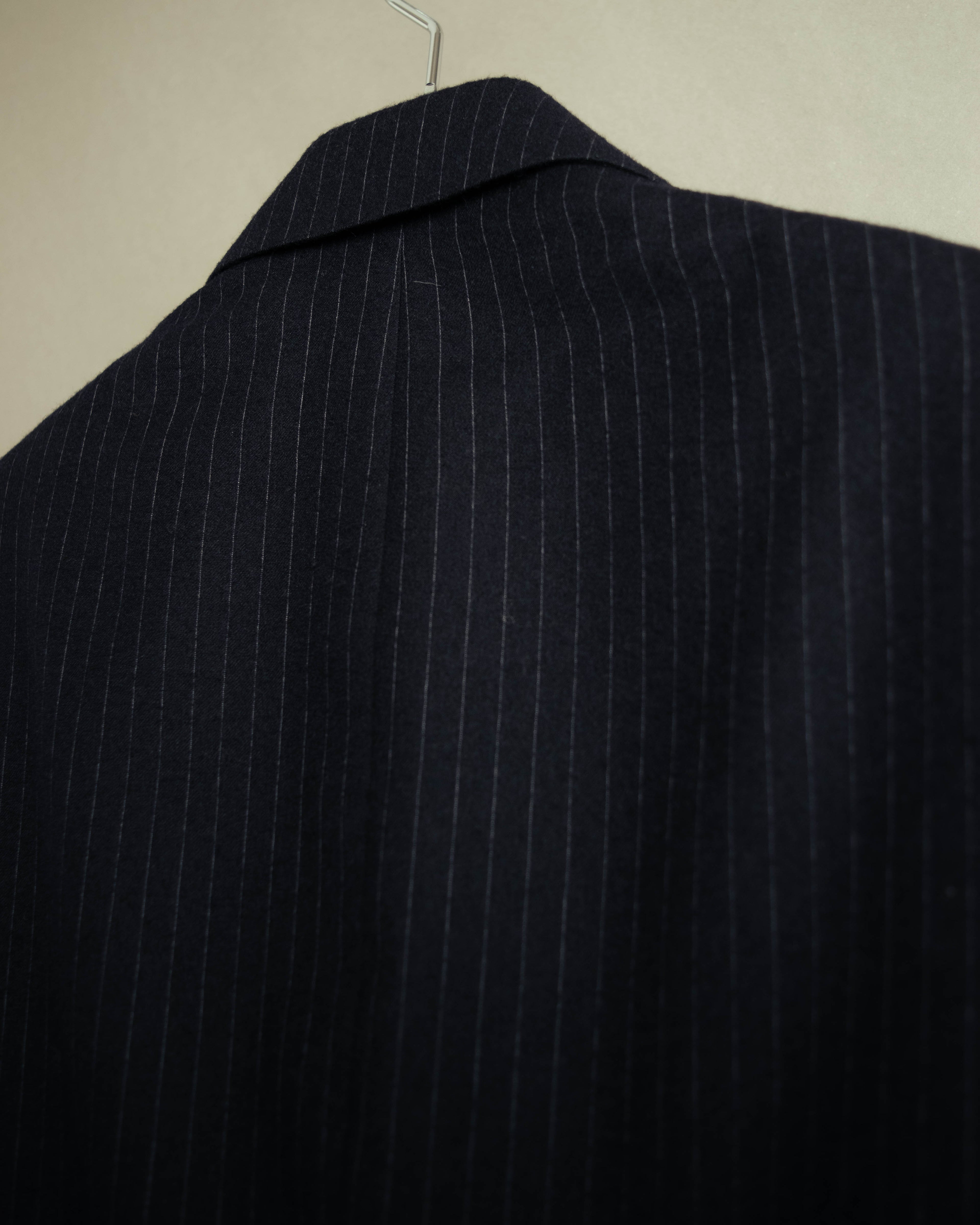 -SPECIAL- “Hermès” 80’s-90’s Super 120’s wool pinstripe double breasted setup