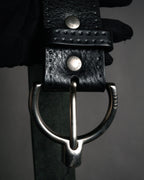 "GUCCI" 90’s-00’s Horsebit buckle leather belt